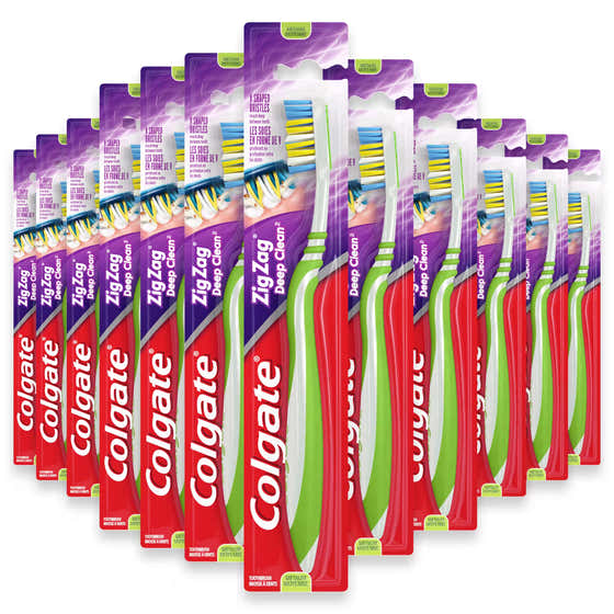 Colgate Zig Zag Toothbrush, Medium - 72 Pack | Colgate - Health &amp; Beauty - Wholesale