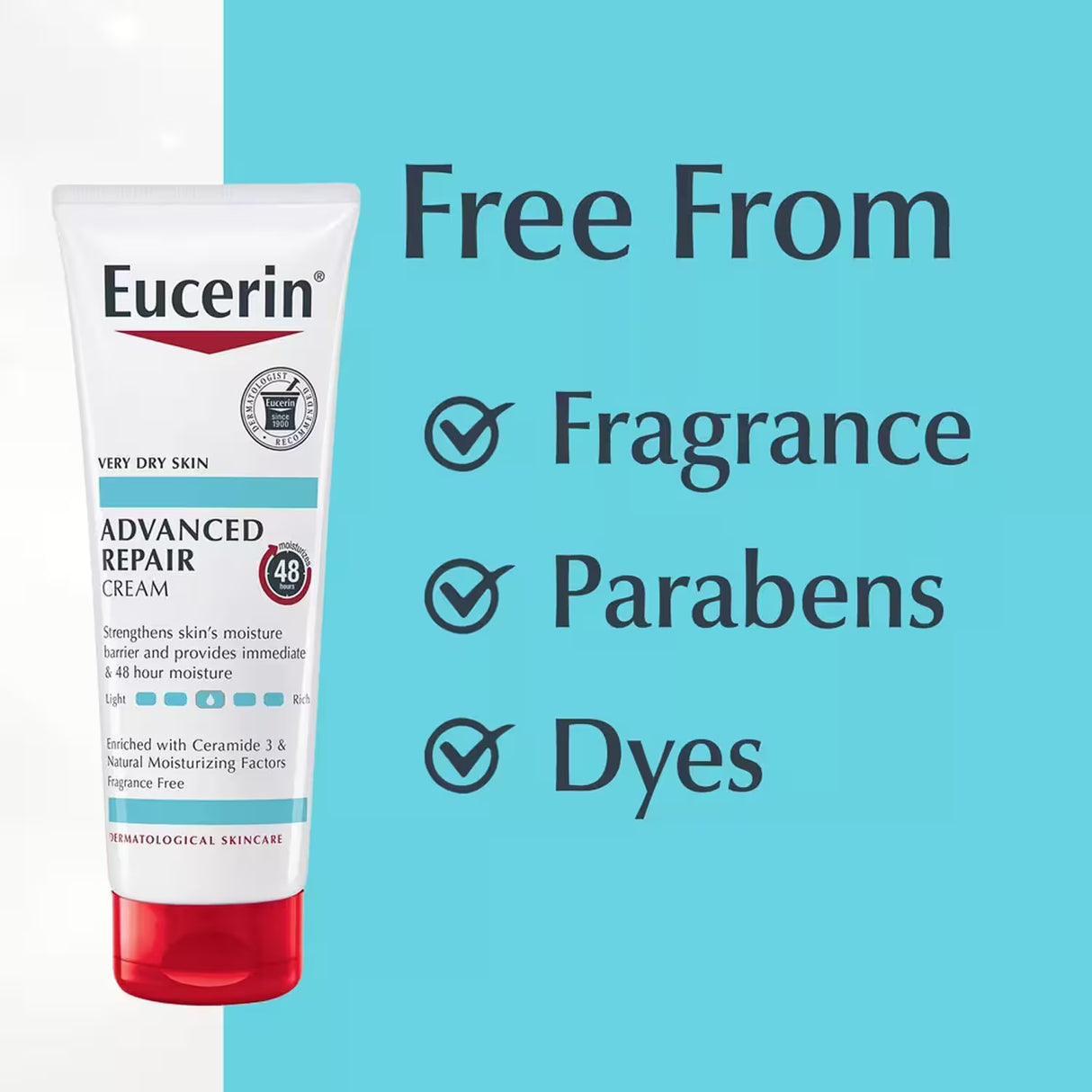 Eucerin Advanced Repair Cream - 8 oz - 12 Pack