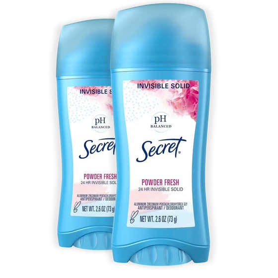 Secret Powder Fresh Invisible Solid Antiperspirant &amp; Deodorant - 2.6oz - 2 pack - OPEN BOX | Secret - Secret