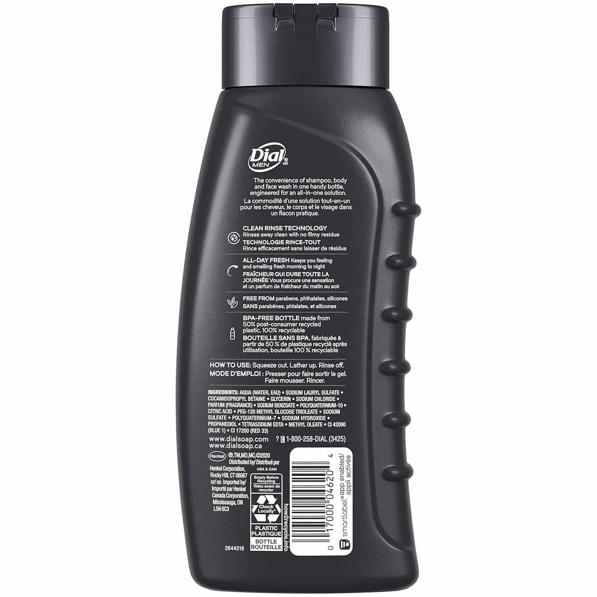 Dial Men Hair & Body Wash – 16 oz – 6 Pack