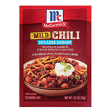 McCormick Seasoning Mix Chili, Less Sodium – 1.25 oz – 12 Pack