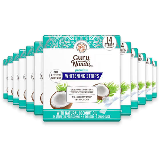 GuruNanda Whitening Strips – 14 Count – 24 Pack | GuruNanda - Oral Care Wholesale