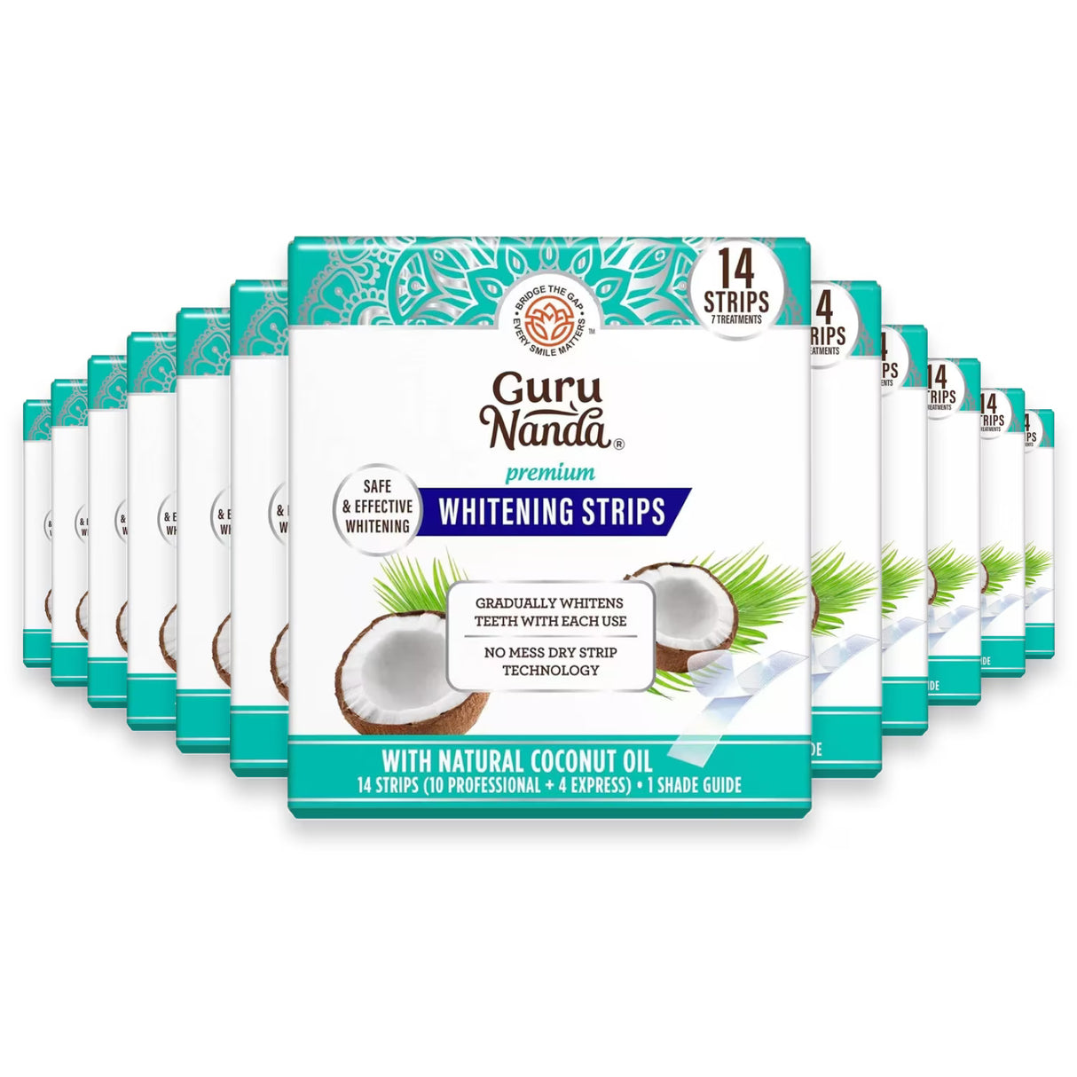 GuruNanda Whitening Strips – 14 Count – 24 Pack
