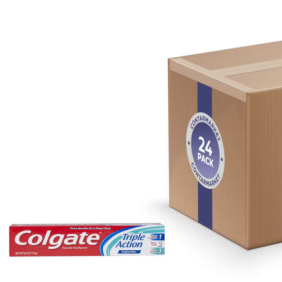 Colgate Triple Action Toothpaste, Original Mint - 6 oz - 24 Pack | Colgate - Personal Care