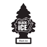 Little Trees Hanging Car Air Freshener, Black Ice – 3 Ct – 96 Pack