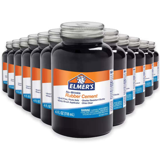 Elmer’s Rubber Cement – 4 oz – 12 Pack | Elmer's - School &amp; Office Supplies - Wholesale