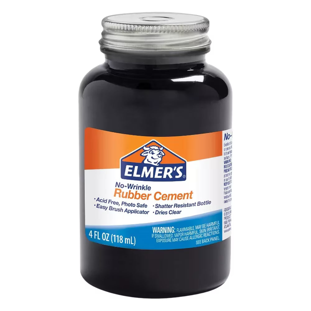 Elmer’s Rubber Cement – 4 oz – 12 Pack