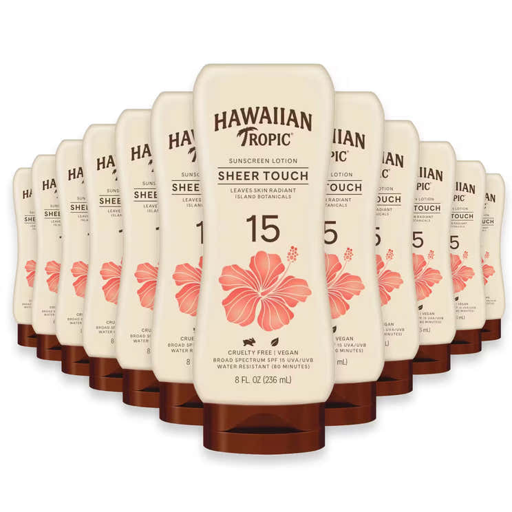 Hawaiian Tropic Sheer Touch Sunscreen Lotion SPF 15 – 8 oz – 12 Pack | Hawaiian Tropic - Pre Order