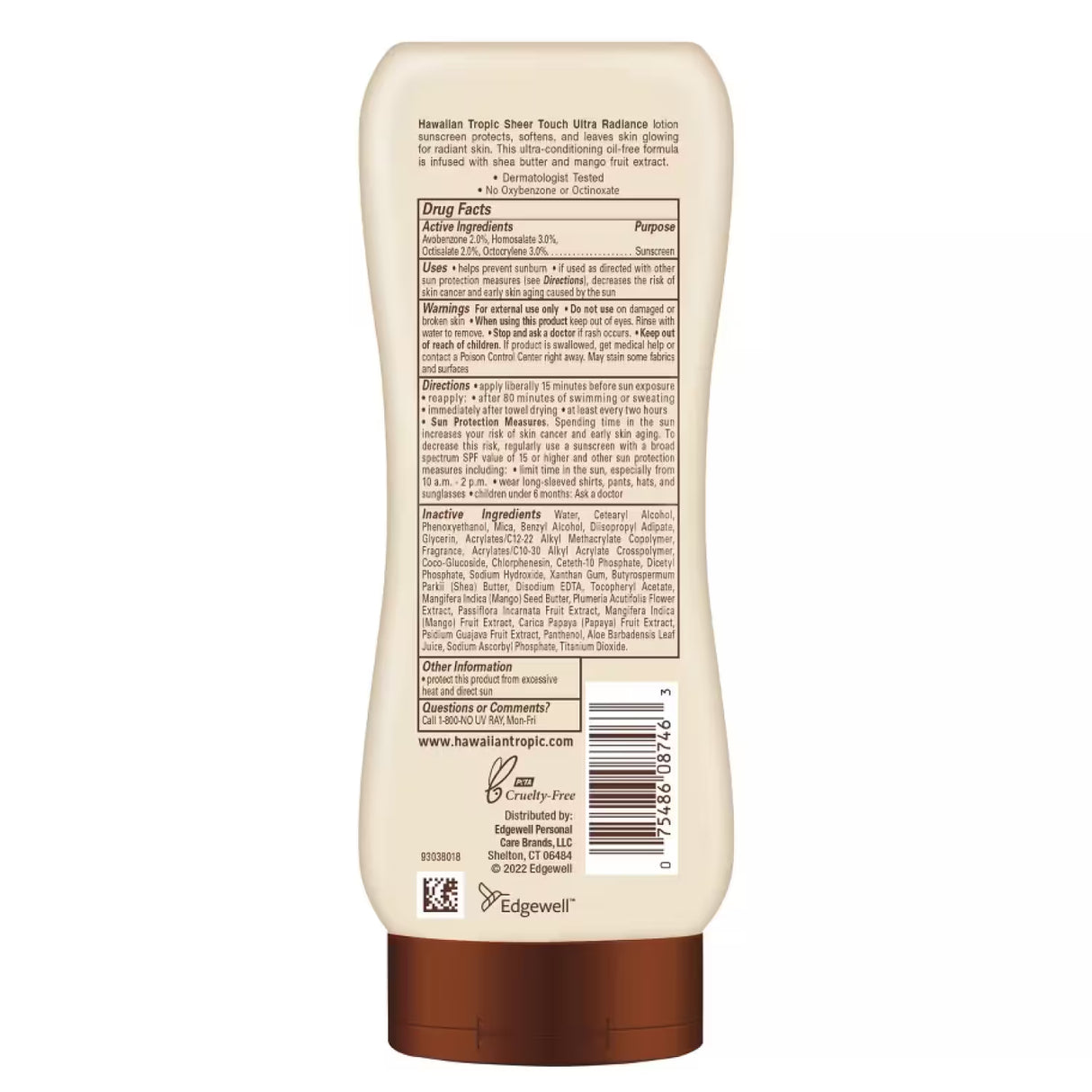 Hawaiian Tropic Sheer Touch Sunscreen Lotion SPF 15 – 8 oz – 12 Pack