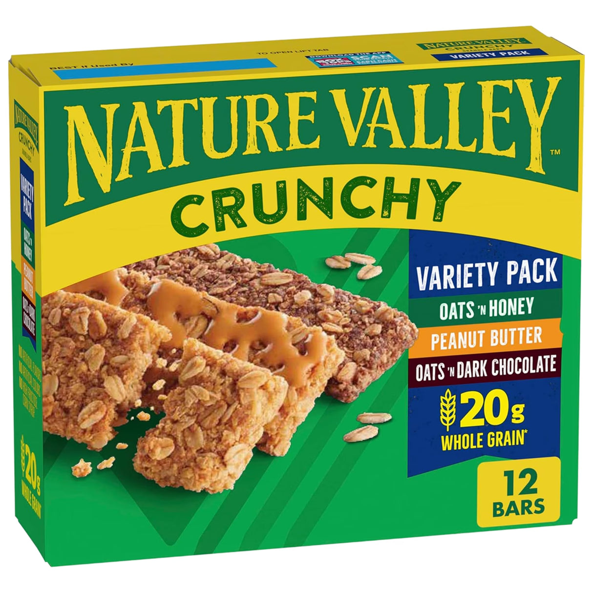 Nature Valley Crunchy Granola Bars Variety Pack 6 Two-Bar Pouches - 12 Ct - 12 Pack Case