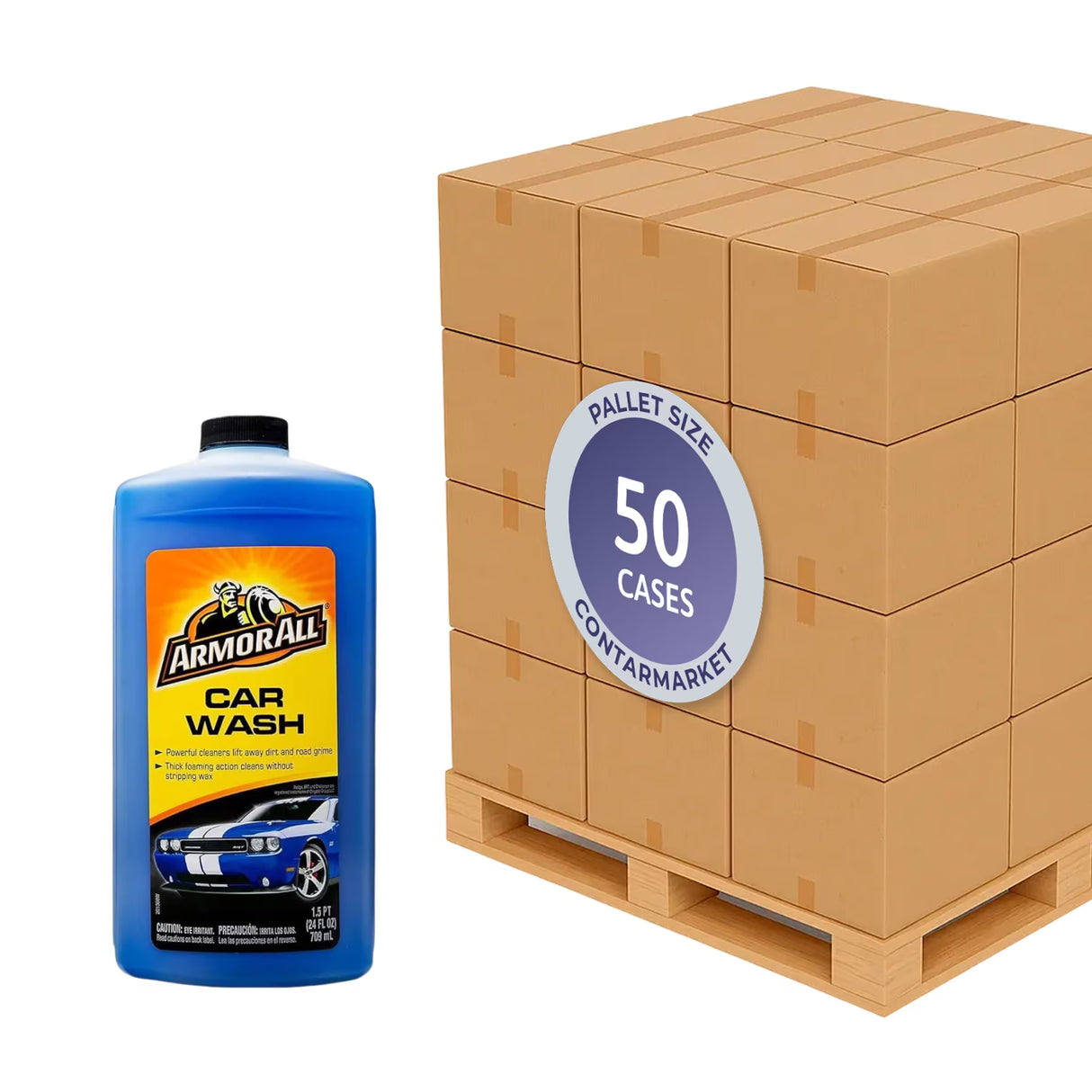 Armor All - Car Wash Concentrate - Deep Cleaning Solution, 24 oz Bottles 6 Ct - 50 Pack