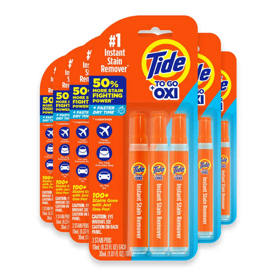 Tide To Go + OXI Instant Stain Remover Pens - 3 Ct - 6 Pack | Tide - Laundry