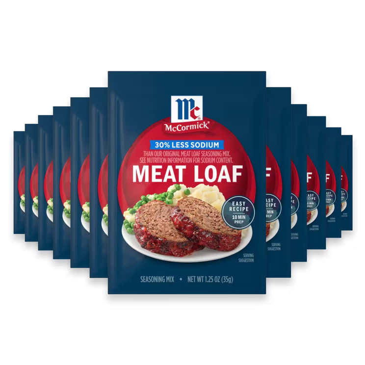 McCormick Seasoning Mix Meatloaf Less Sodium – 1.25 oz – 12 Pack | McCormick - Pre Order