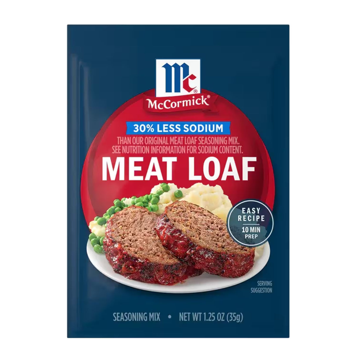 McCormick Meatloaf Seasoning Less Sodium 1.25 oz – 12 Pack – Contarmarket