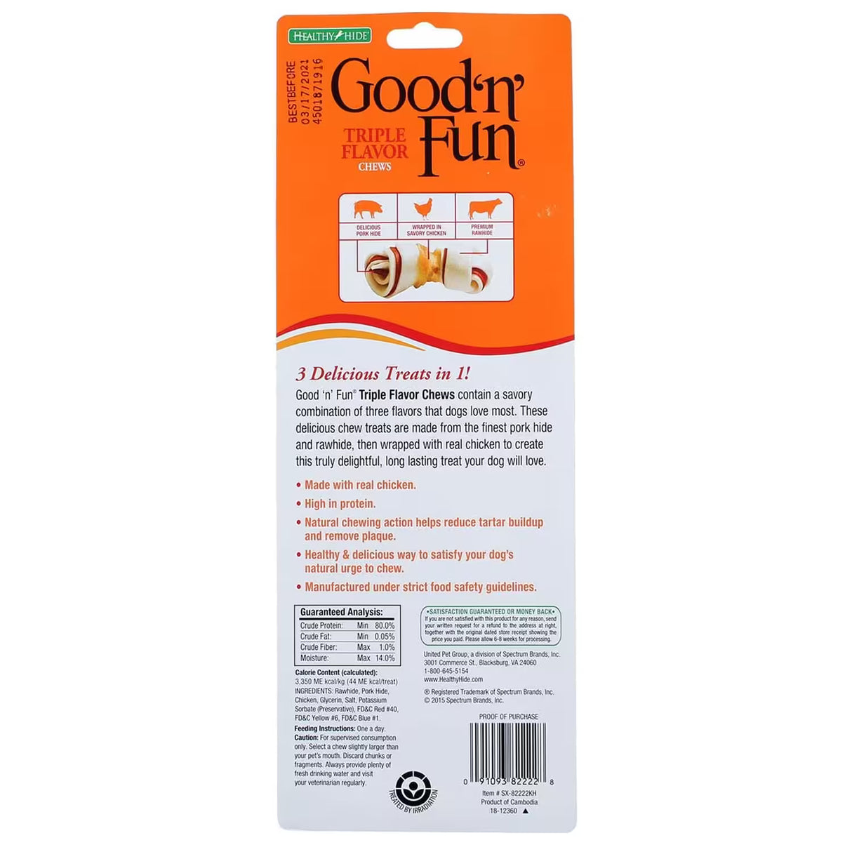 Good 'n' Fun Triple Flavor Mini Chews – 7 Ct – 36 Pack