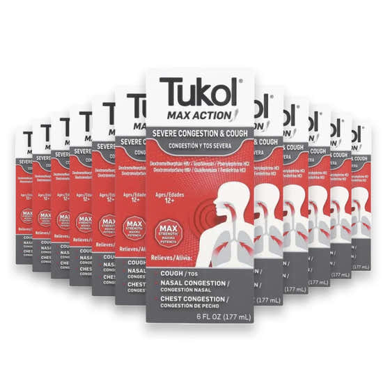 Tukol - Max Action Severe Cough and Congestion - 6 Oz - 12 Pack | GENOMMA - Cold Tabs