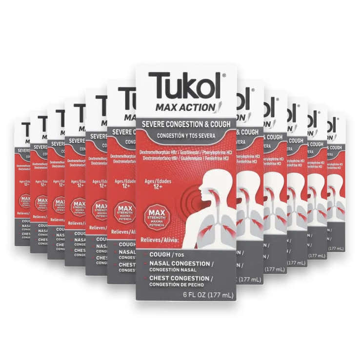 Tukol - Max Action Severe Cough and Congestion - 6 Oz - 12 Pack | GENOMMA - Cold Tabs