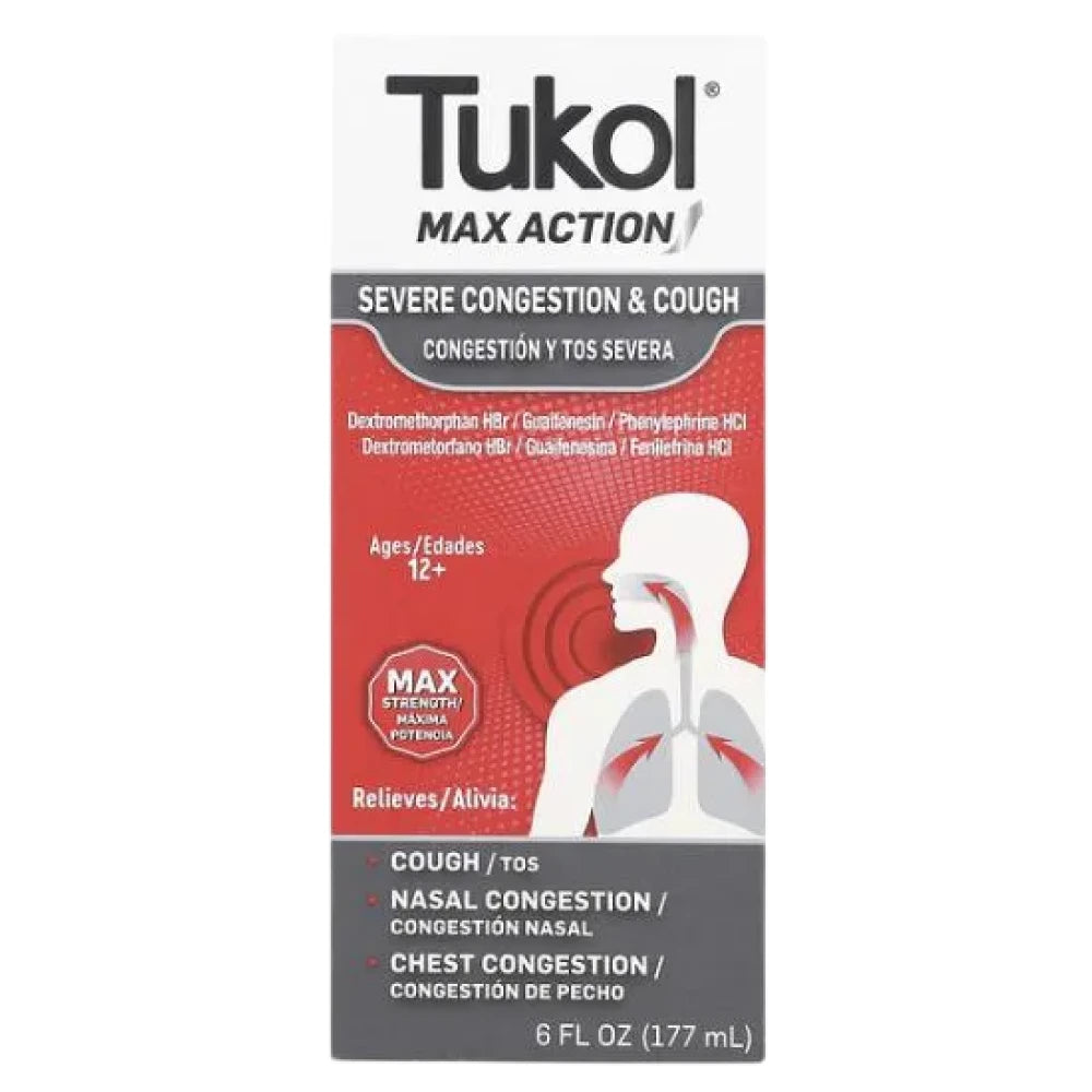 Tukol - Max Action Severe Cough and Congestion - 6 Oz - 12 Pack