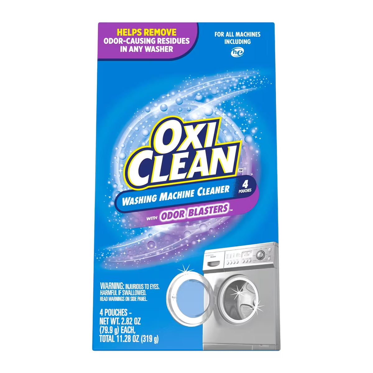 OxiClean Washing Machine Cleaner with Odor Blasters 11.28 oz - 4 Ct - 8 Pack