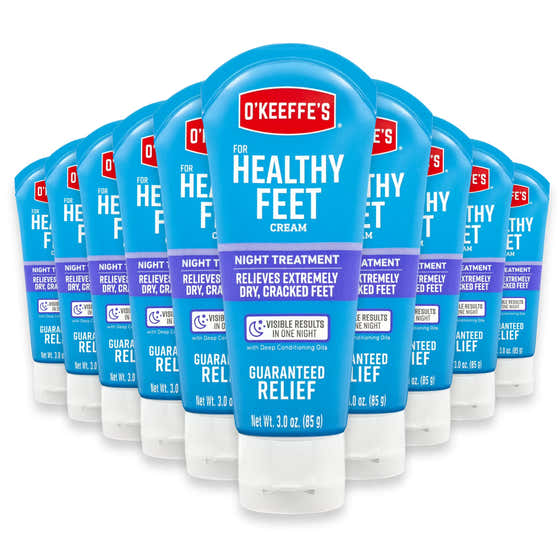 O’Keeffe’s Healthy Feet Night Treatment Foot Cream 3oz - 10 Pack | O'Keeffe's - Volume Discount