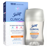 Secret Clinical Strength Antiperspirant and Deodorant, Stress Response, Invisible Solid - 1.6 oz - 12 Pack