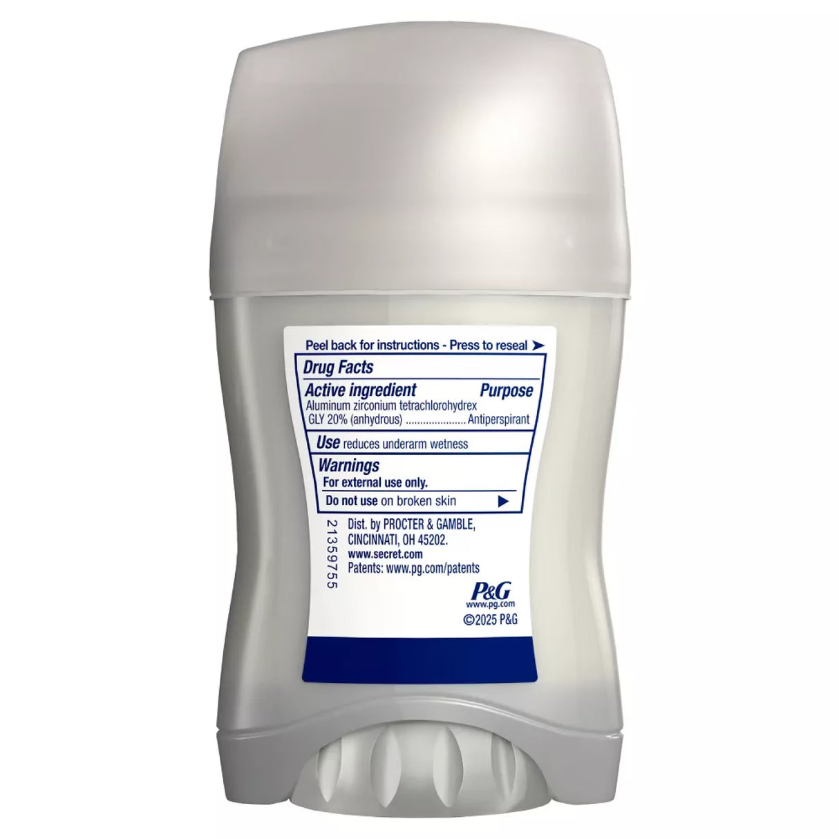 Secret Clinical Strength Antiperspirant and Deodorant, Stress Response, Invisible Solid - 1.6 oz - 12 Pack