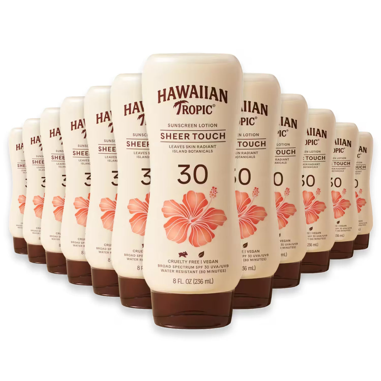 Hawaiian Tropic Sheer Touch Sunscreen Lotion SPF 30 – 8 oz – 12 Pack