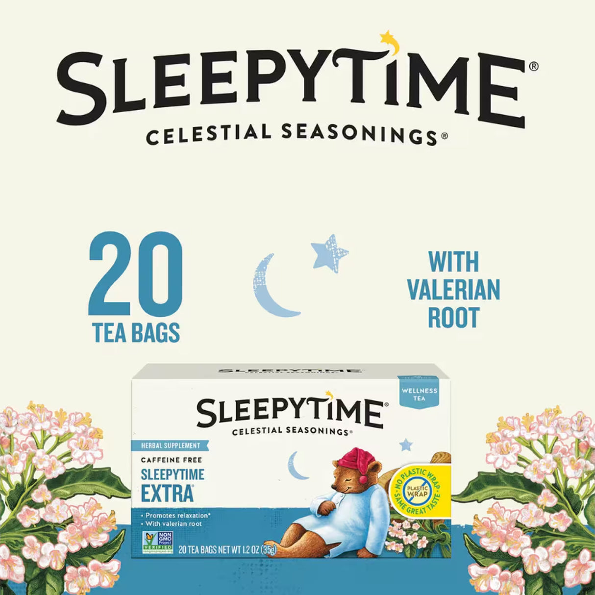 Celestial Seasonings - Sleepytime Extra Wellness Tea - 20 Ct - 6 Pack