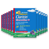 Claritin - Grape Chewable Children's Allergy Relief - 10 Ct Each - 36 Pack