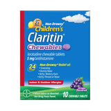 Claritin - Grape Chewable Children's Allergy Relief - 10 Ct Each - 36 Pack