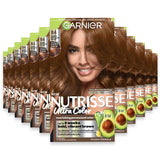 Garnier Nutrisse Ultra Color Permanent Hair Color Kit, B4 Golden Mahogany Brown - 12 Pack