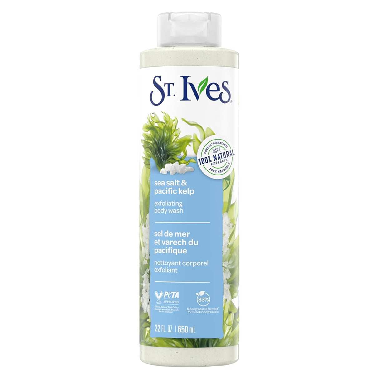 St. Ives Sea Salt Exfoliating Body Wash - 22oz - 4 Pack