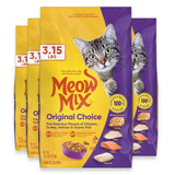 Meow Mix Original Choice Dry Cat Food – 3.15 lb – 4 Pack
