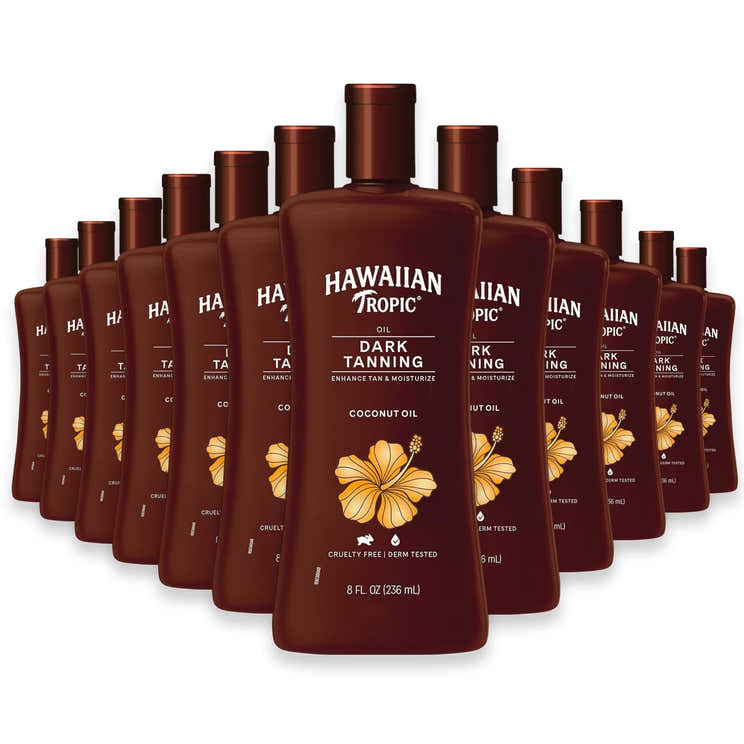 Hawaiian Tropic Dark Tanning Oil, 8oz - 12 Pack | Hawaiian Tropic - Pre Order