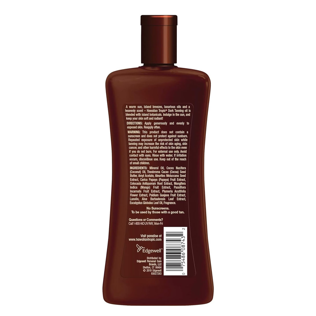 Hawaiian Tropic Dark Tanning Oil, 8oz - 12 Pack