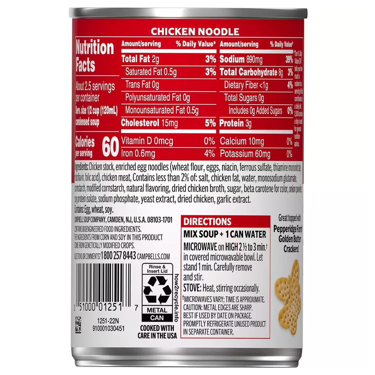 Campbell's Condensed Chicken Noodle Soup – 10.75 oz – 48 Pack - 50 cases pallet