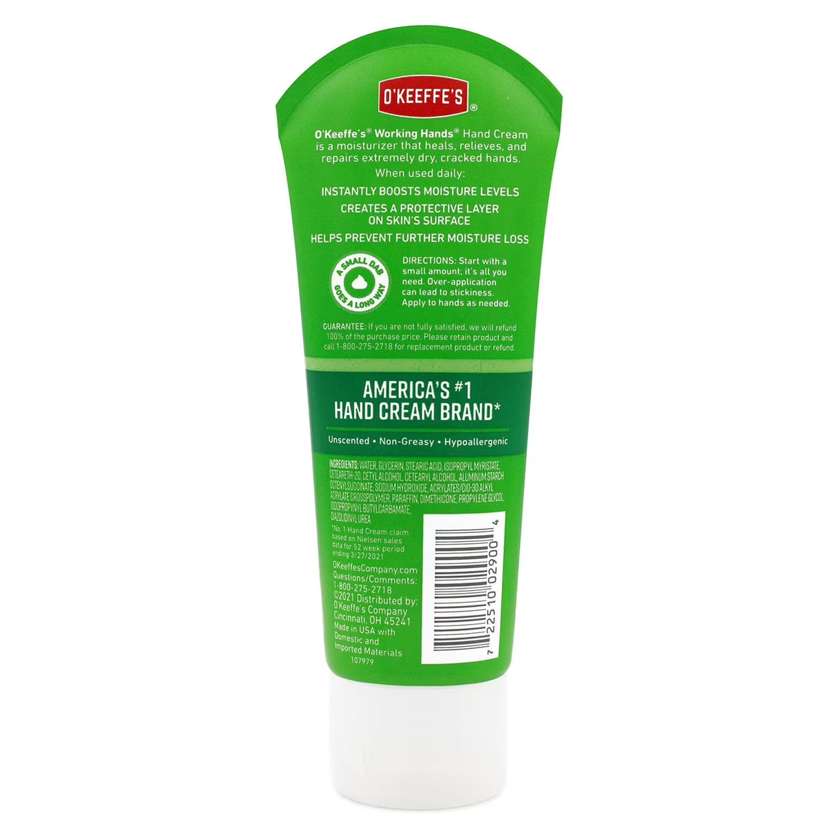 O'Keeffe's - Working Hands Hand Cream Unscented - 3 Oz - 5 Pack