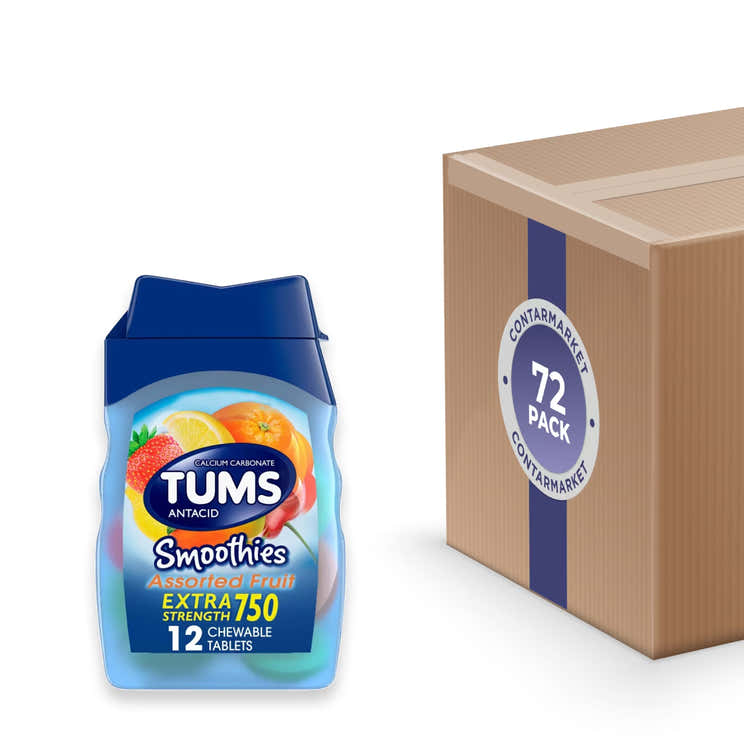 TUMS Smoothies Assorted Fruit - 12Ct - 72 Pack | Tums - Pre Order