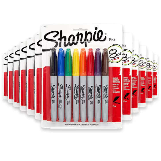 Sharpie Permanent Markers, Fine Point, Assorted Colors - 8 Ct - 12 Pack | Sharpie - New Arrivals