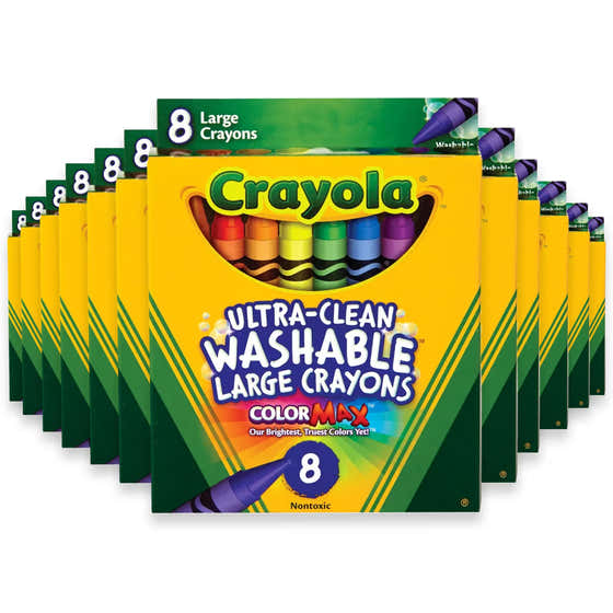 Crayola Kids First Washable Large Crayons - 8 Ct - 24 Pack | Crayola - New Arrivals