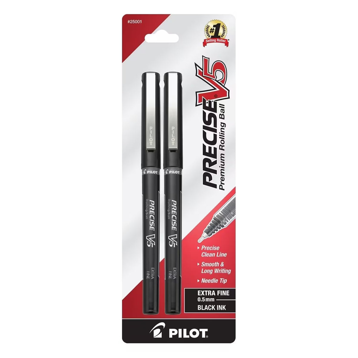 Pilot Precise V5 Extra Fine Black Rollerball Pens - 2 Ct - 144 Pack