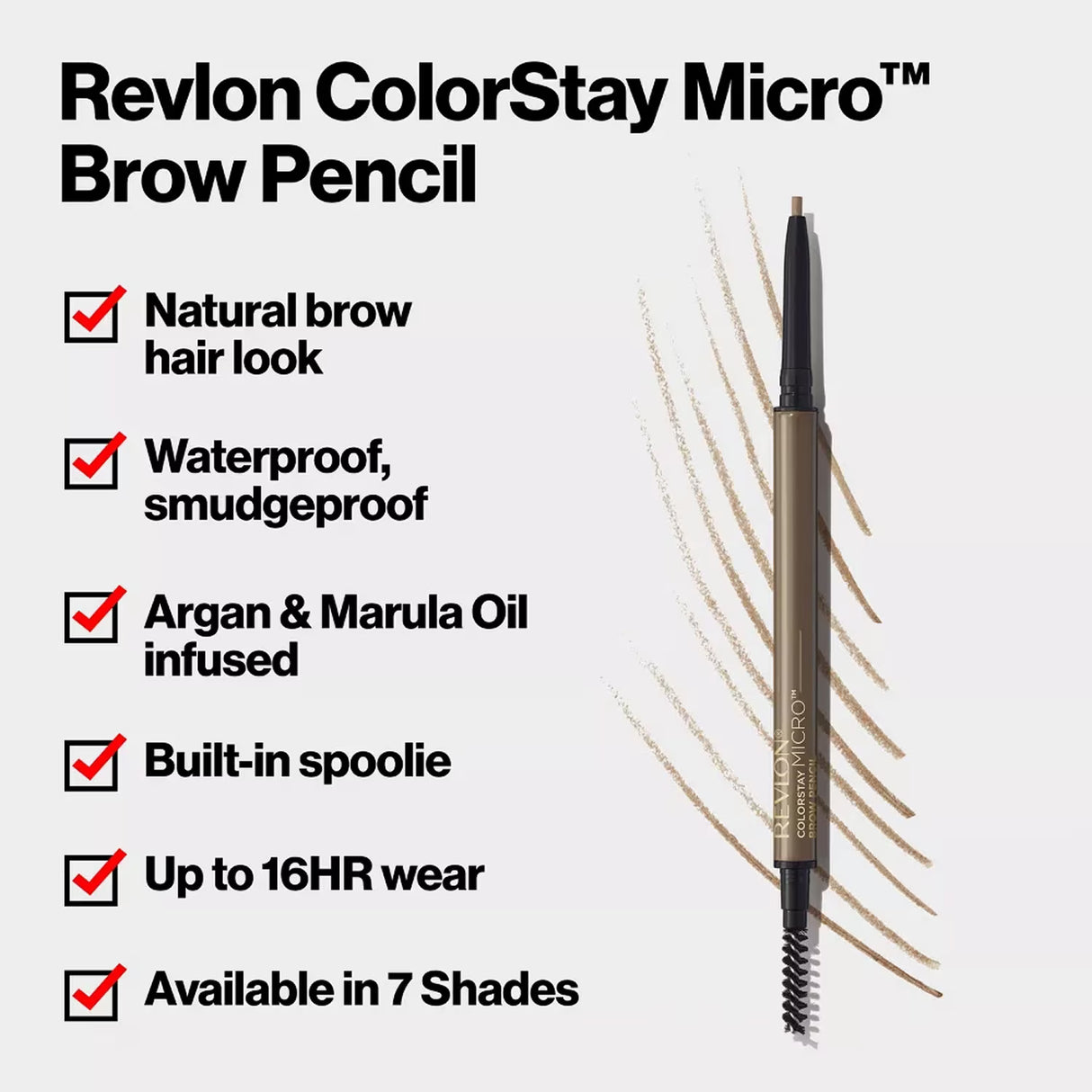 Revlon ColorStay Micro Brow Pencil, 840 Blonde, Waterproof, Up to 16Hr Wear - 72 Pack