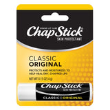 ChapStick - Classic, Regular Flavor, Skin Protectant Lip Balm Tube - 0.15 Oz - 12 Pack