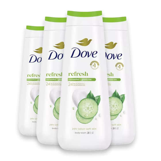 Dove - Body Wash Cucumber and Green Tea - 20 Oz - 4 Pack | Dove - Wholesale