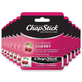 ChapStick - Classic Cherry Flavor Skin Protectant Flavored Lip Balm Tube 0.15 oz -  12 Pack