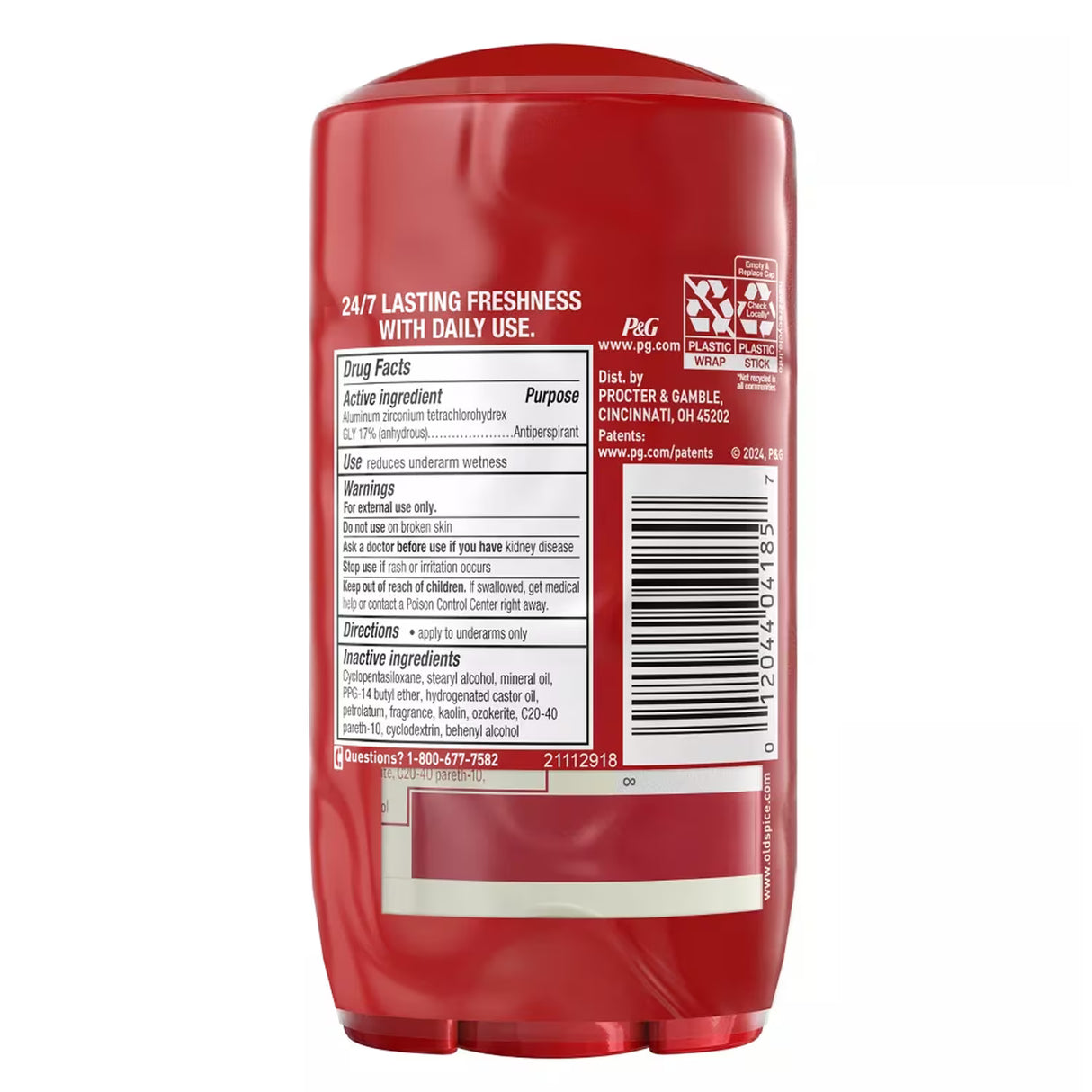 Old Spice Antiperspirant and Deodorant, Timber and Sandalwood, 2.6 oz Twin Pack - 6 Pack