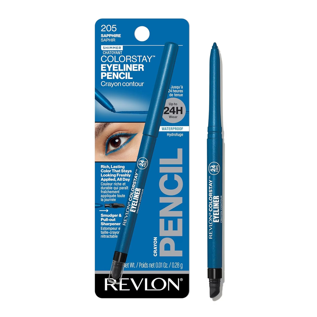 Revlon ColorStay Eyeliner Pencil, Sapphire, Waterproof, Up to 24 Hour Wear - 72 Pack