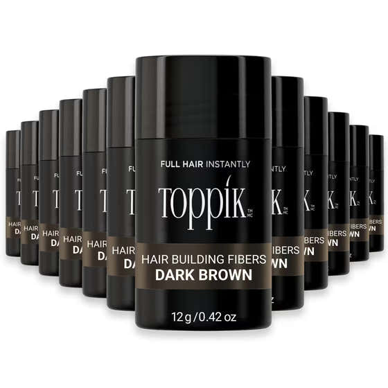 Toppik Hair Building Fibers Dark Brown – 0.42 oz – 12 Pack | Toppik - Personal Care
