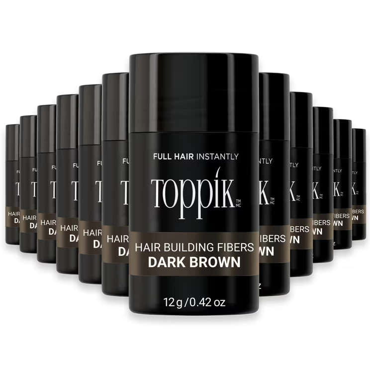 Toppik Hair Building Fibers Dark Brown – 0.42 oz – 12 Pack | Toppik - Pre Order