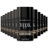 Toppik Hair Building Fibers Dark Brown – 0.42 oz – 12 Pack
